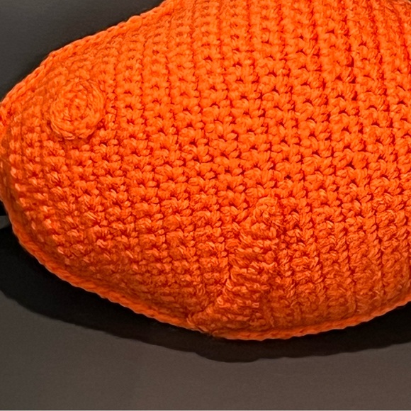 New Crochet Orange Goldfish Cracker Cuddler - Picture 6 of 12